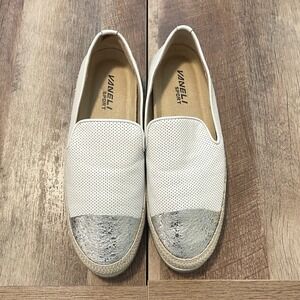 Vaneli Sport White Perforated Espadrille Slip On‎ Loafers Shoes Size 8M